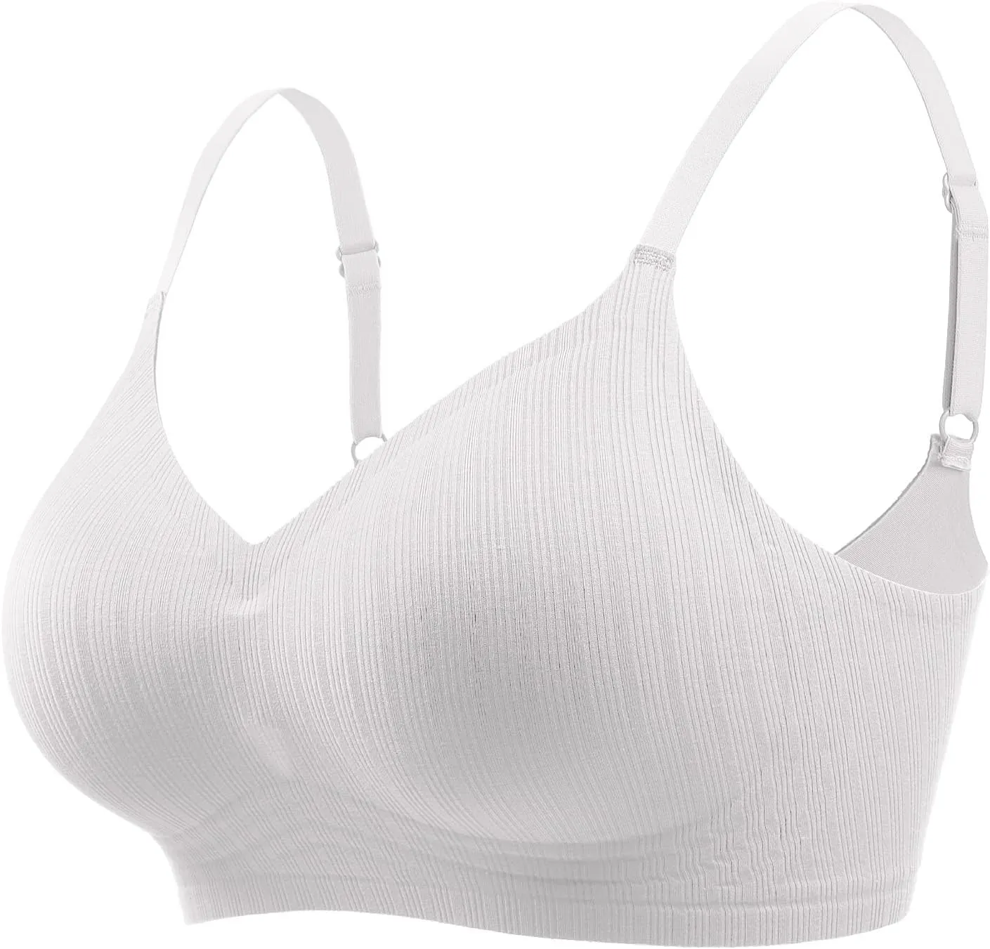 Push Up Bras for Women Wireless Bra Silicone Soft Support Seamless Comfortable Wire Free Bralette Small to Plus Size