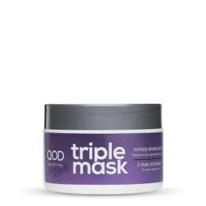 QoD PRO Triple Mask | For Dry and Damaged Hair by Heat Tools and Chemical Processed | Promotes Hair Revitalization, Strength and Softness | With Shea Butter and Cocconut Oil | 300g - 10.5 fl oz