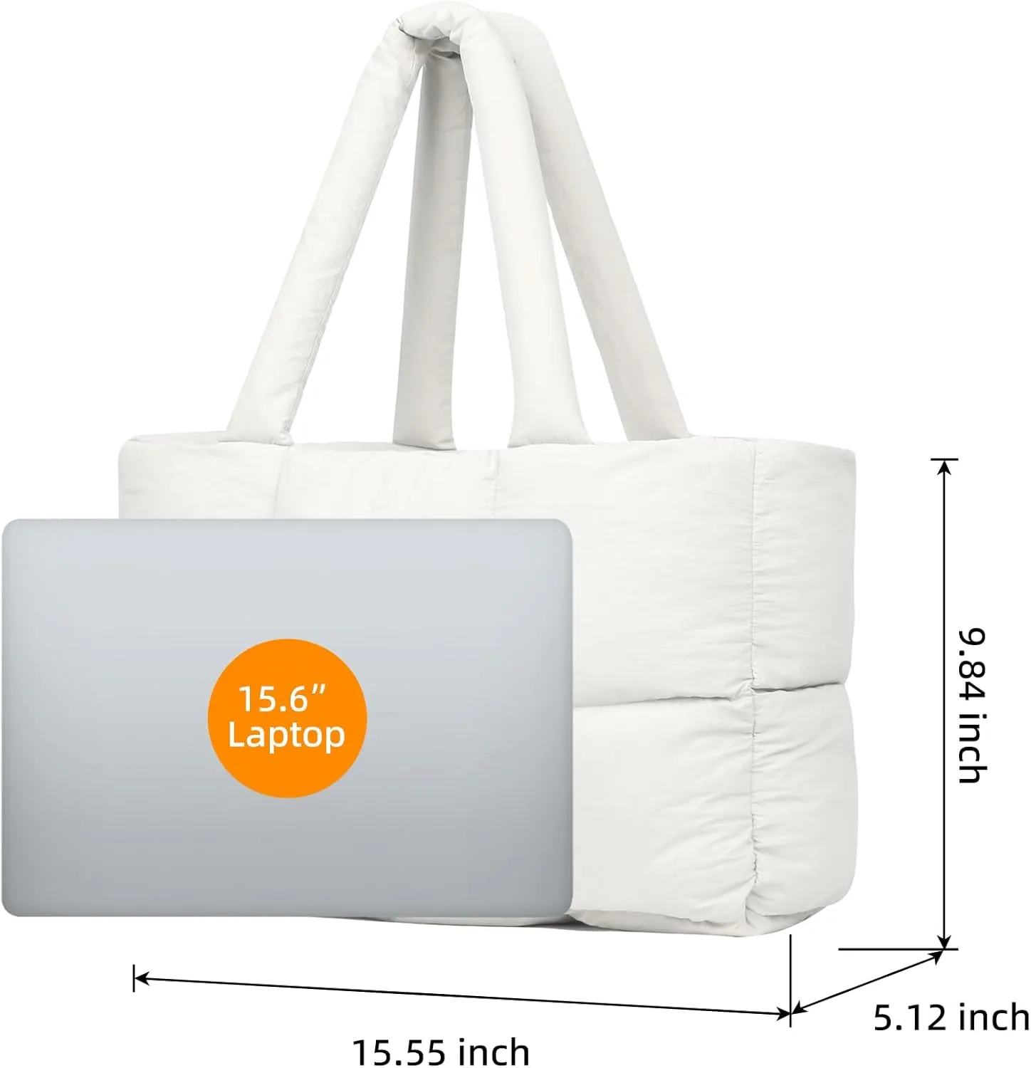 Quilted Puffer Tote Bag for Women Soft Puffy Handbags Purse Soft Lightweight Shoulder Bag