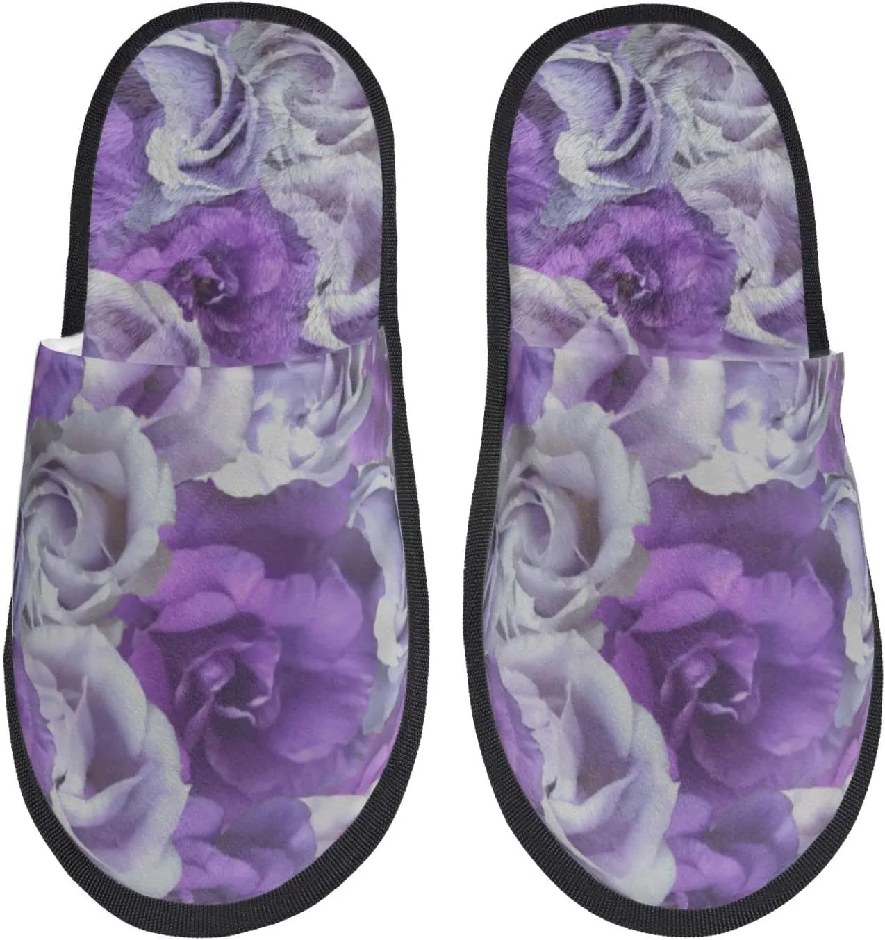 Rainforest Lush White Unisex Slip On House Slippers Closed Toe Indoor Home Slipper For Men Women Comfy Cozy Soft Non-Slip Bedroom Slippers Houseshoes