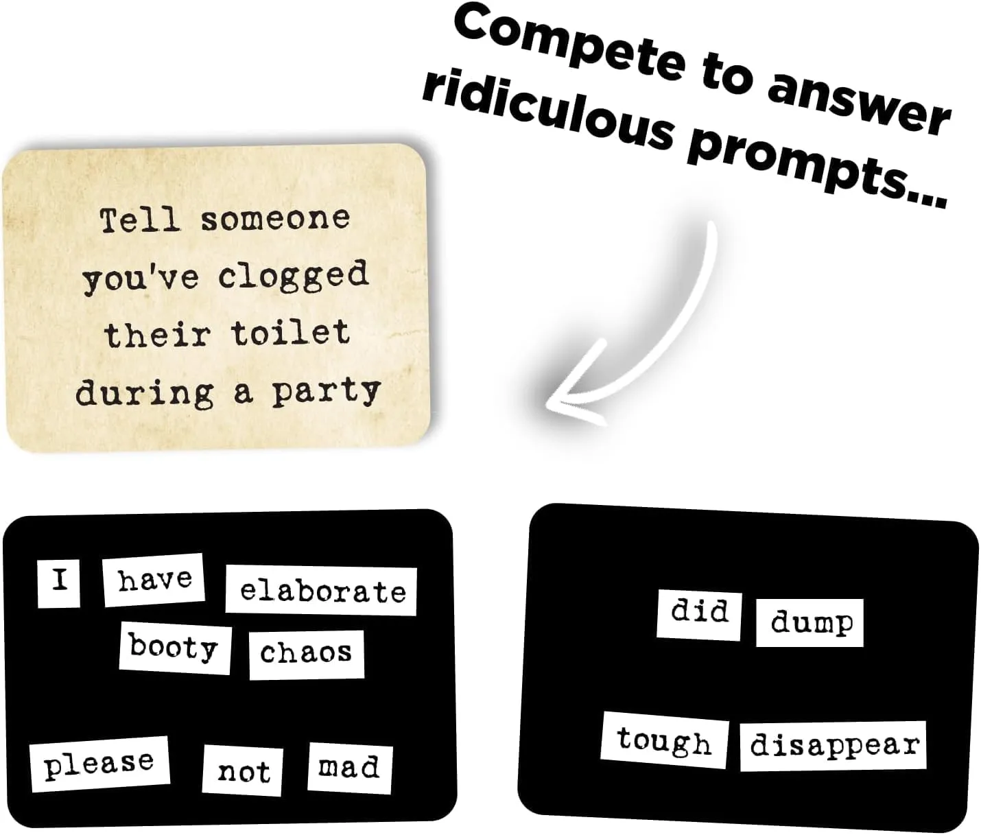 Ransom Notes - The Ridiculous Word Magnet Party Game & Expansion Pack One Bundle, 3  Players
