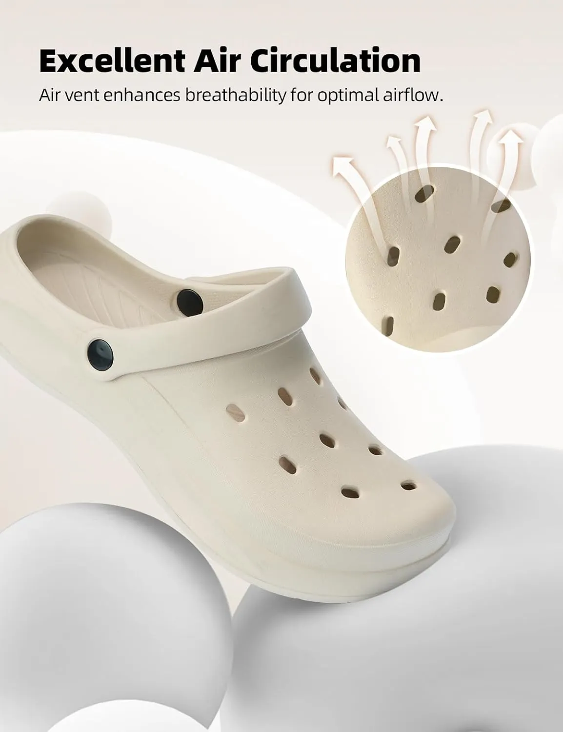 RCEBOT Unisex Garden Clogs Breathable Quick Drying Garden Shoes with Arch Support for Men and Women