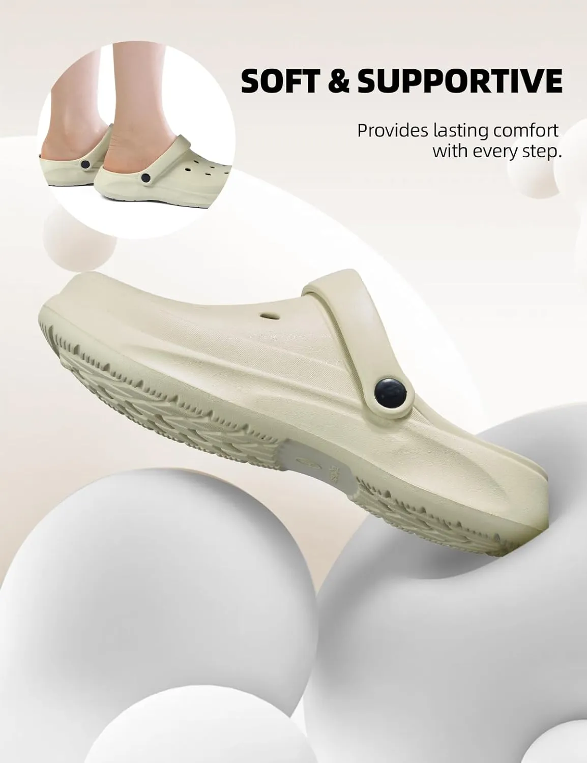 RCEBOT Unisex Garden Clogs Breathable Quick Drying Garden Shoes with Arch Support for Men and Women