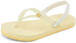 Reef Girls Little Charming Flip-Flop, Pale Banana, 6 Toddler