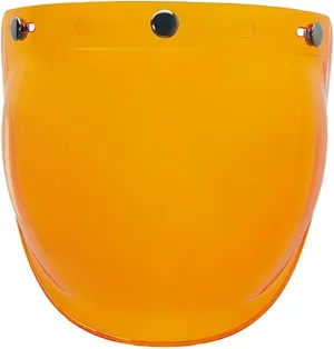 Retro 3-Snap Helemt Bubble Visor,Flip Up Down Bubble Shield for Open Face 3/4 Face Helmets (Amber)