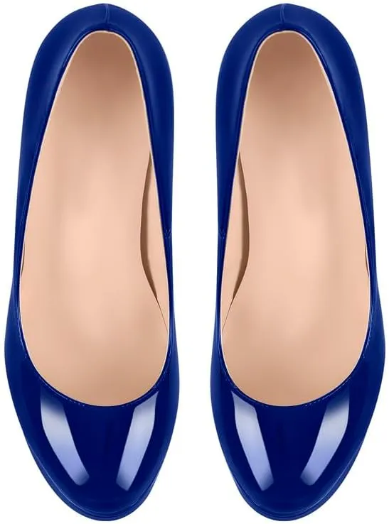 richealnini Sexy Platform Heel for Women Slip On Stiletto High Heel Pumps Closed Toe Heels