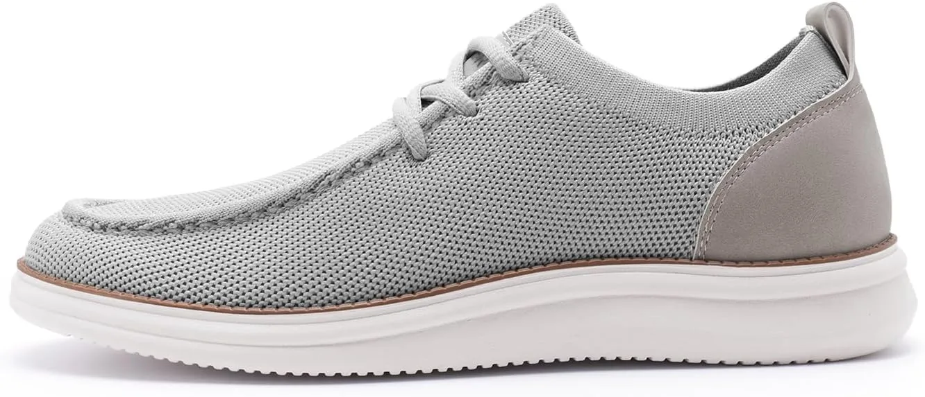Rihero Mens Casual Shoes Wide Loafers Comfortable Walking Slip On Lightweight Breathable Lace Up Shoes
