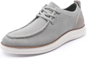 Rihero Mens Casual Shoes Wide Loafers Comfortable Walking Slip On Lightweight Breathable Lace Up Shoes
