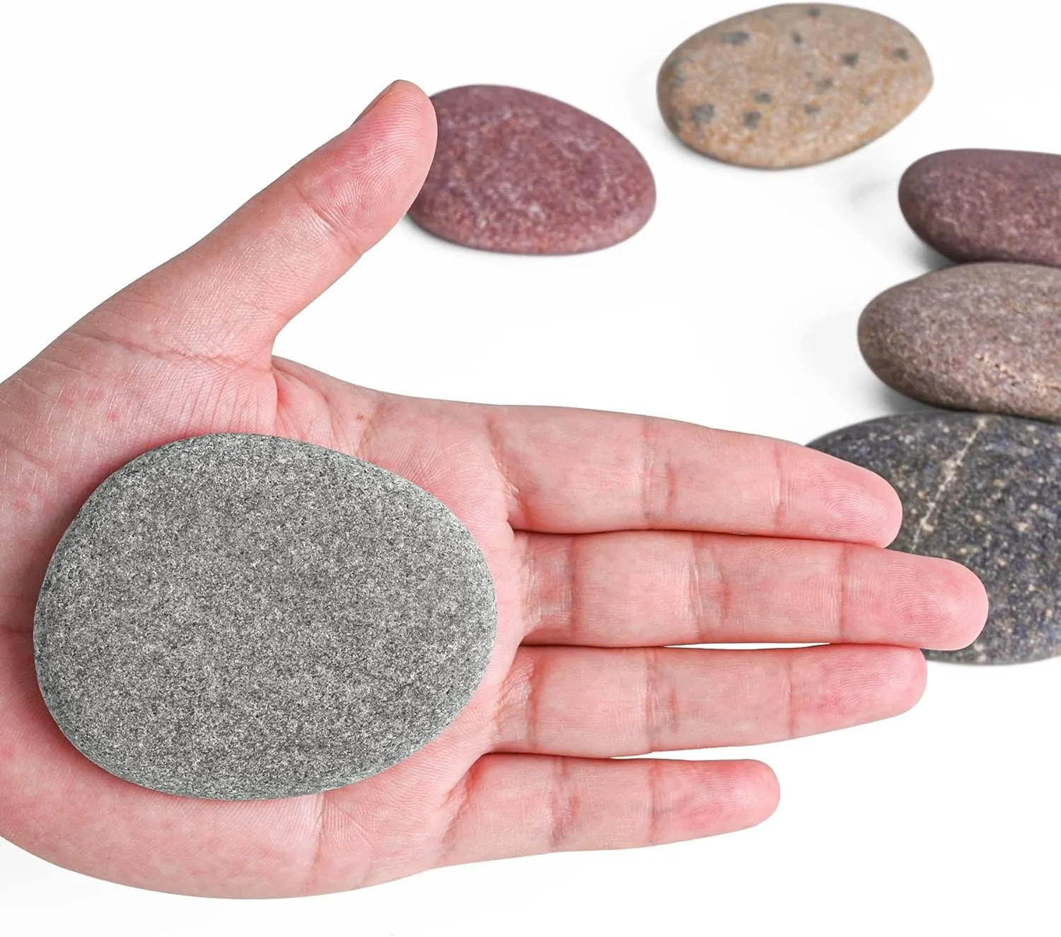 River Rocks for Painting 25 Pcs Large 2-3 Inch Flat Smooth Painting Stones Craft Rock to Paint for Kids Crafts Painting Bulk