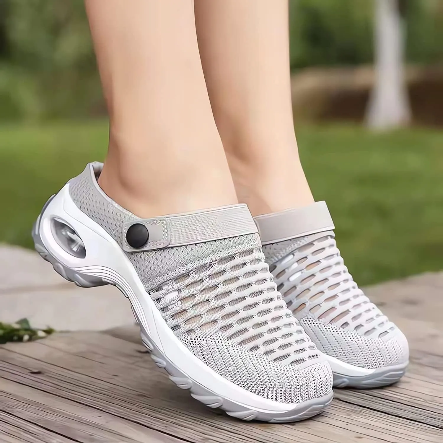 RJDJ Air Cushion Orthopedic Slip On Shoes, Air Cushion Slip-On Soft Arch Support Orthopedic Diabetic Walking Shoes for Women