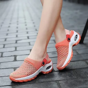 RJDJ Air Cushion Orthopedic Slip On Shoes, Air Cushion Slip-On Soft Arch Support Orthopedic Diabetic Walking Shoes for Women