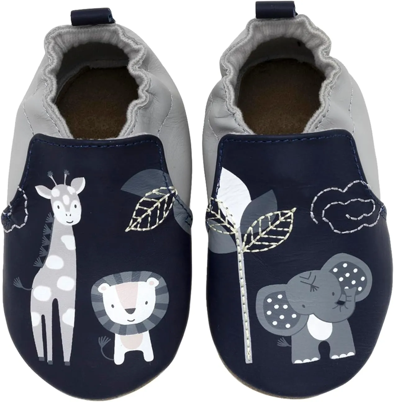Robeez Baby Boys and Unisex Soft Soles Slip-Resistant Crib Shoes Slippers for Infant and Toddler, 0-24 Months
