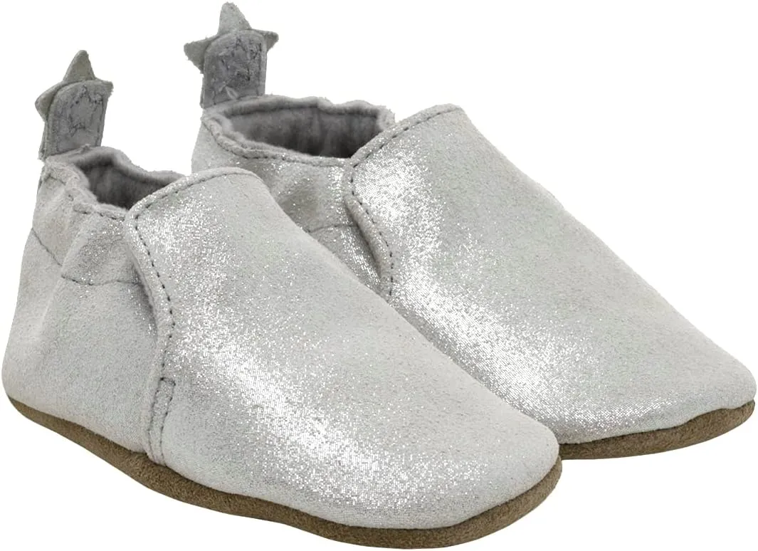 Robeez Baby Girls and Unisex Soft Soles Slip-Resistant Crib Shoes Slippers for Infant and Toddler, 0-24 Months