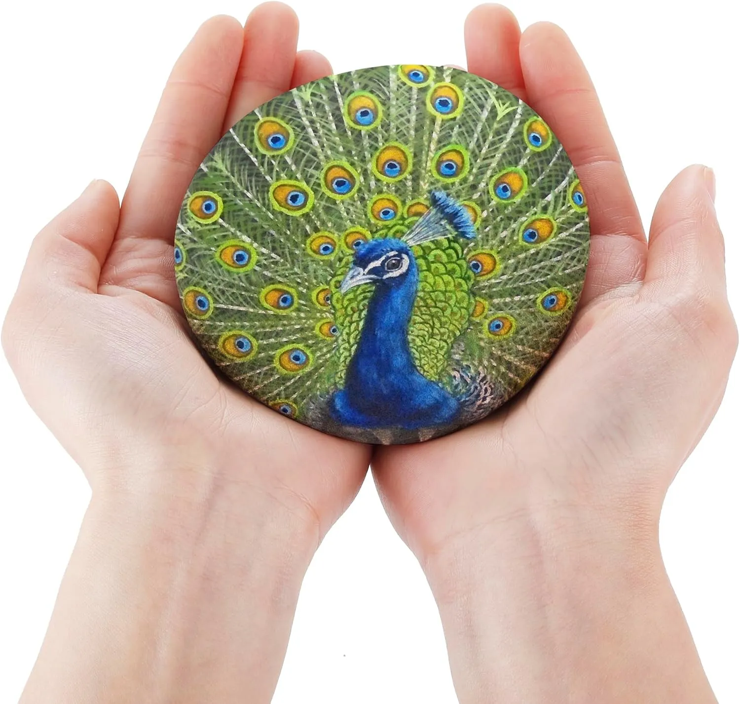 ROCART 12 Large 3.15-4.15" Flat Rocks for Painting, Smooth River Rocks Painting Supplies for Kindness Stones, Arts and Crafts, Decoration