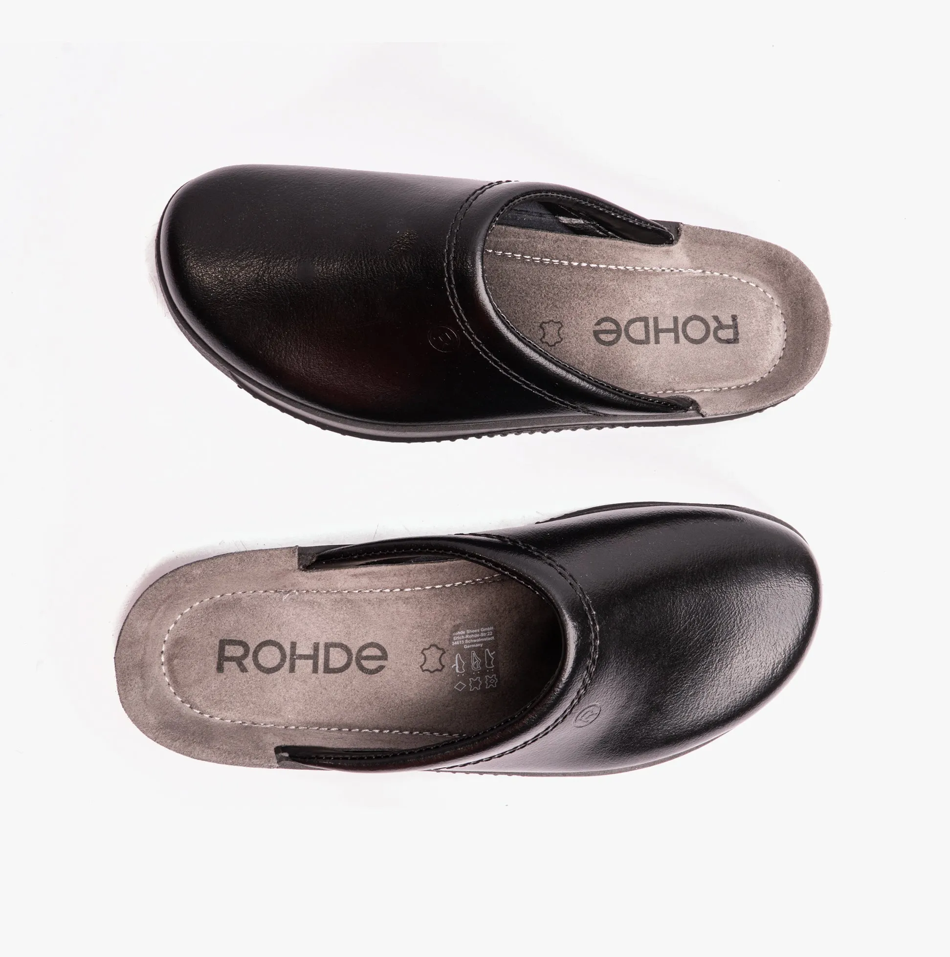 Rohde 2772-90 Mens Slippers Black
