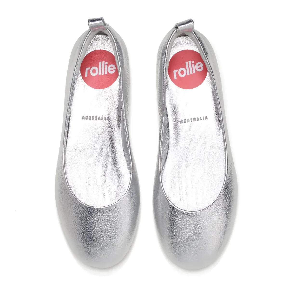 ROLLIE Ballet Flat - Silver Tumble