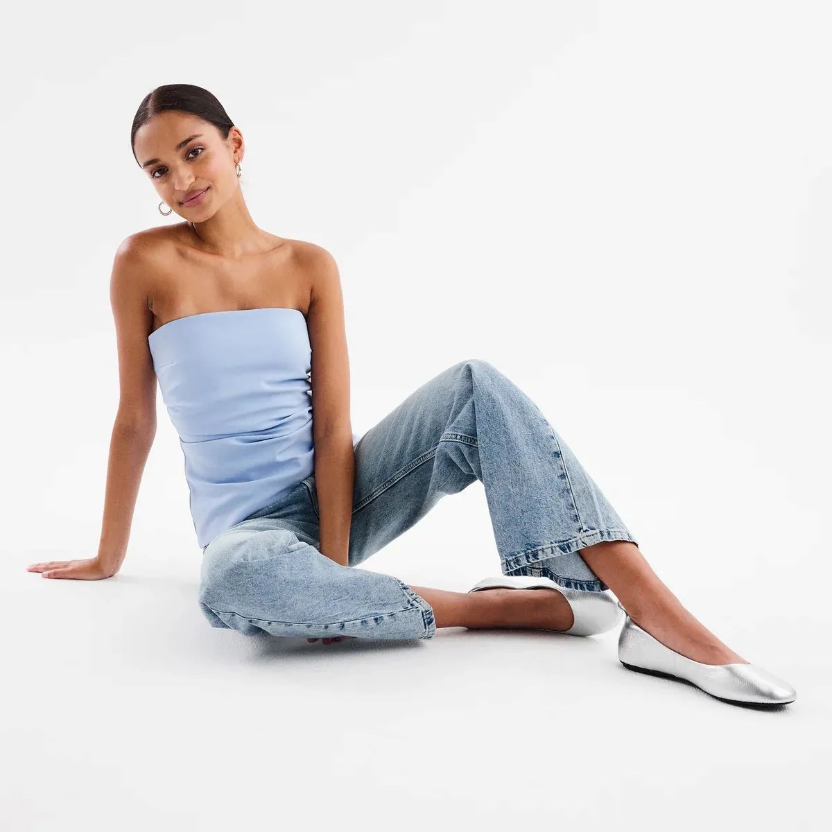 ROLLIE Ballet Flat - Silver Tumble