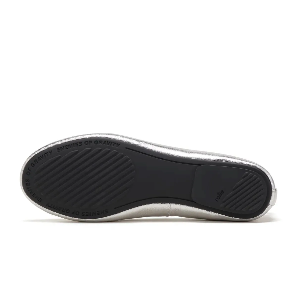 ROLLIE Ballet Flat - Silver Tumble