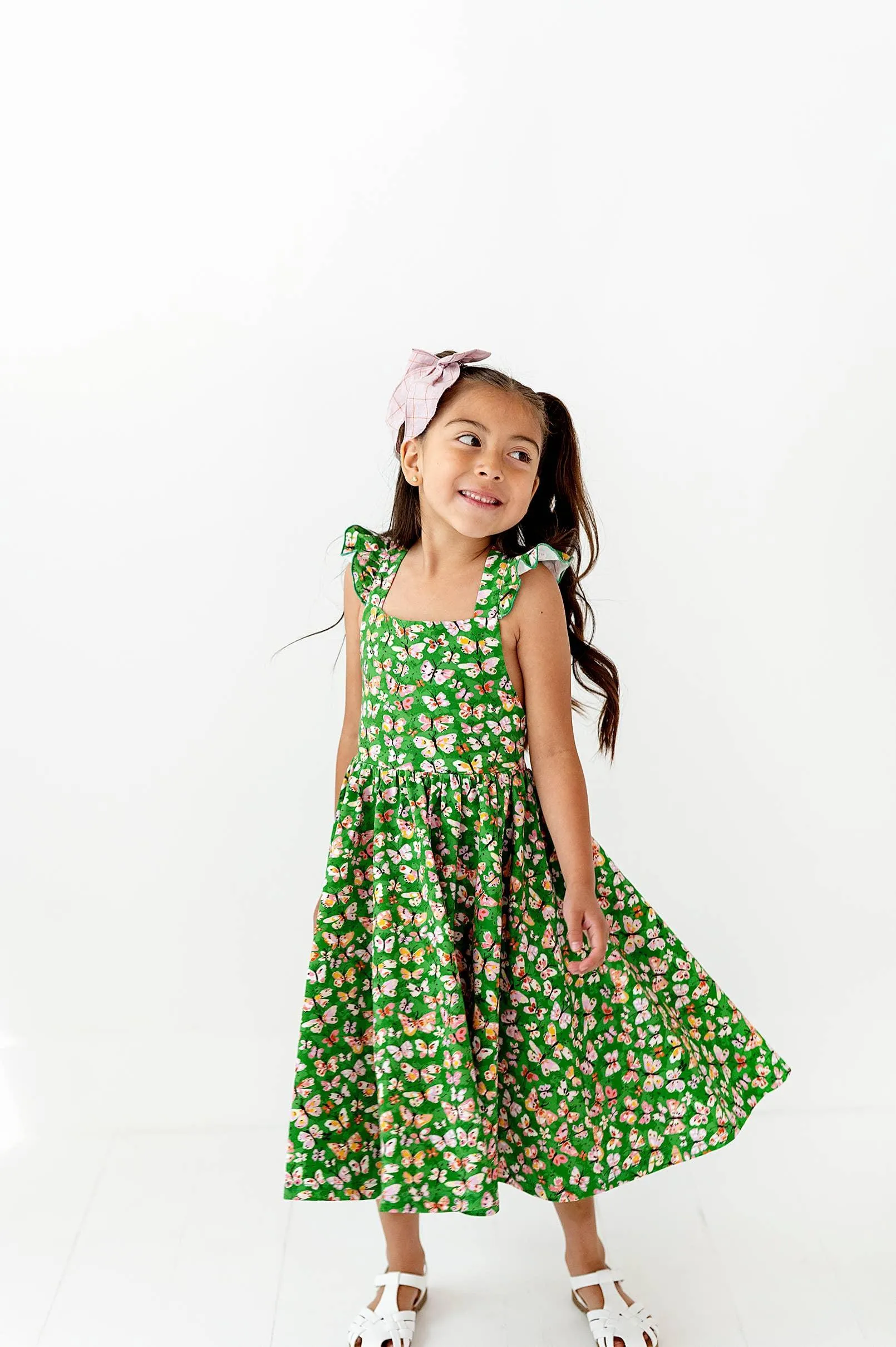 Rosita Dress in Bold Butterfly| Pocket Twirl Dress: 4