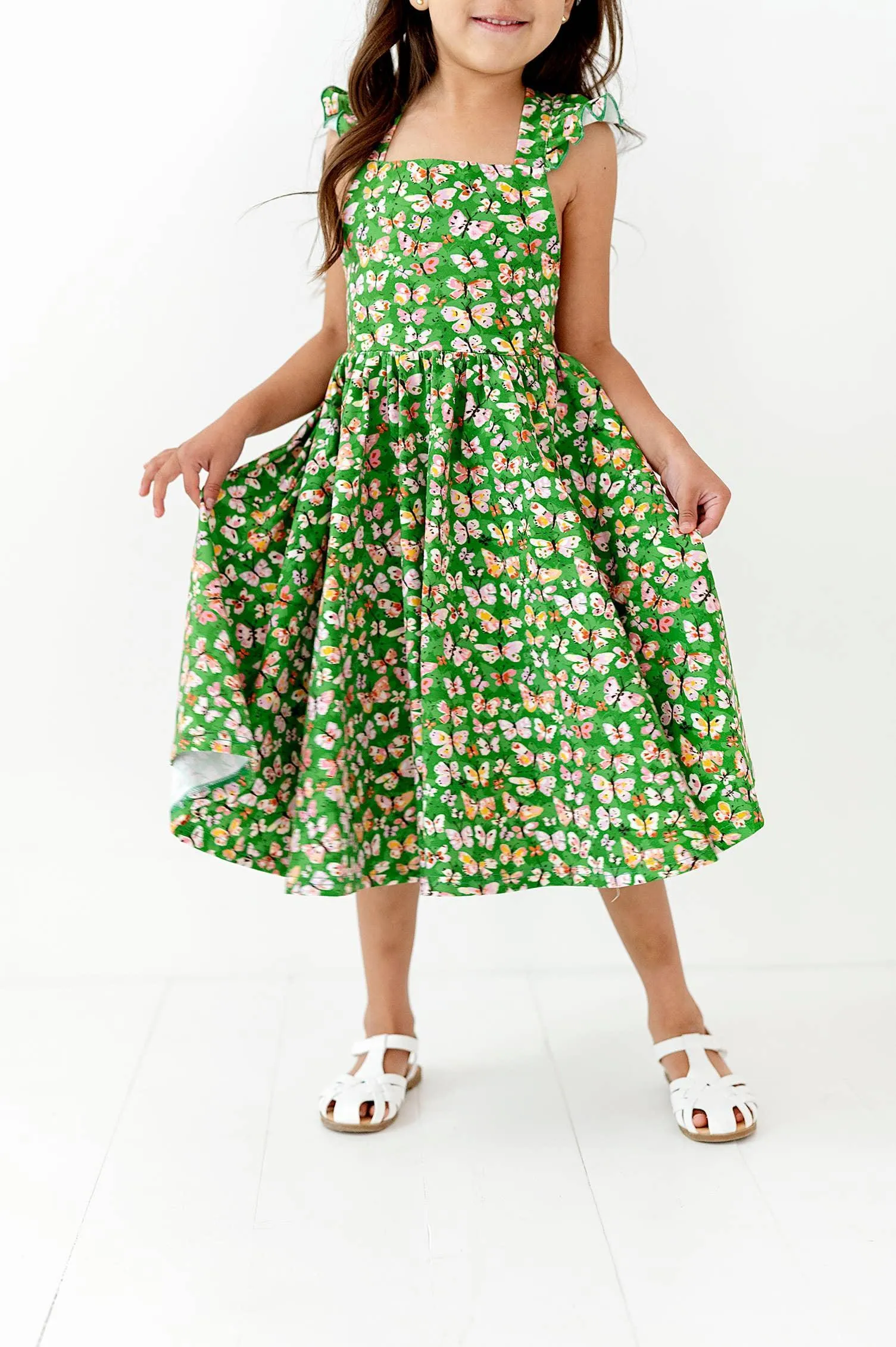 Rosita Dress in Bold Butterfly| Pocket Twirl Dress: 4