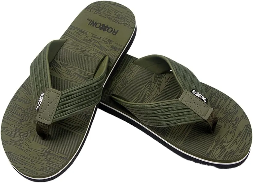 Roxoni Mens Thong Flip Flops Beach/Pool Outdoor Sandals