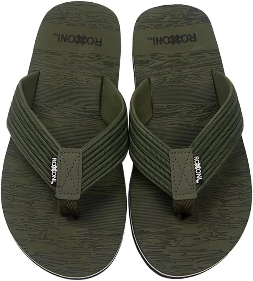 Roxoni Mens Thong Flip Flops Beach/Pool Outdoor Sandals