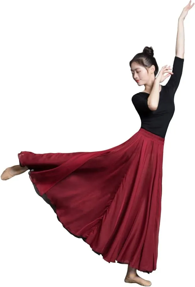 ROYAL SMEELA 720 Long Ballet Skirt Women Fairy Lyrical Dance Skirt Modern Dance Costume Flowy Maxi Skirts for Ballerina