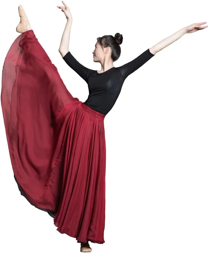 ROYAL SMEELA 720 Long Ballet Skirt Women Fairy Lyrical Dance Skirt Modern Dance Costume Flowy Maxi Skirts for Ballerina