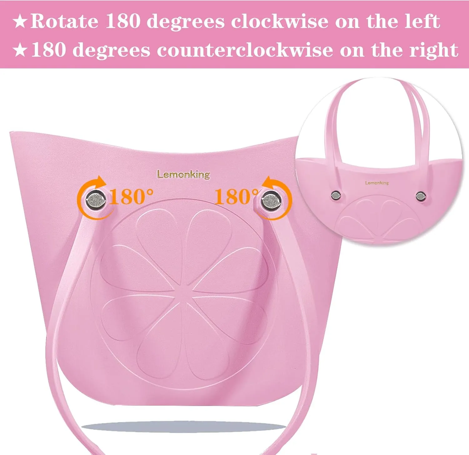 Rubber Beach Bag Large Waterproof Lightweight Washable Durable Bogo Bag Women Rubber Tote Bag for Beach, Pool, Gym