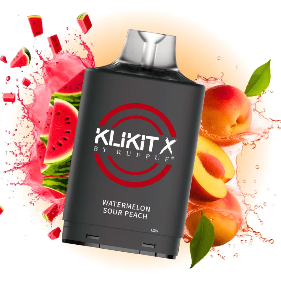 RufPuf Klikit X 35K Turbo Pod-Watermelon Sour Peach