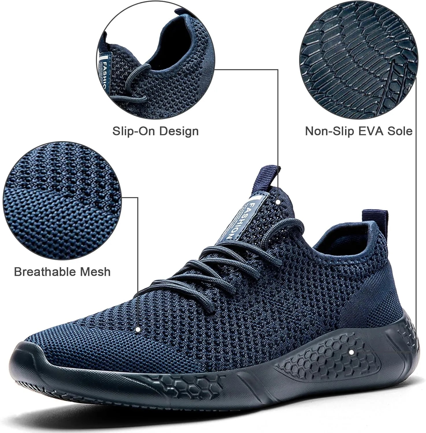 Running Shoes for Men Tennis Mens Sneakers Gym Workout Lightweight Walking Casual Athletic Slip On Shoes
