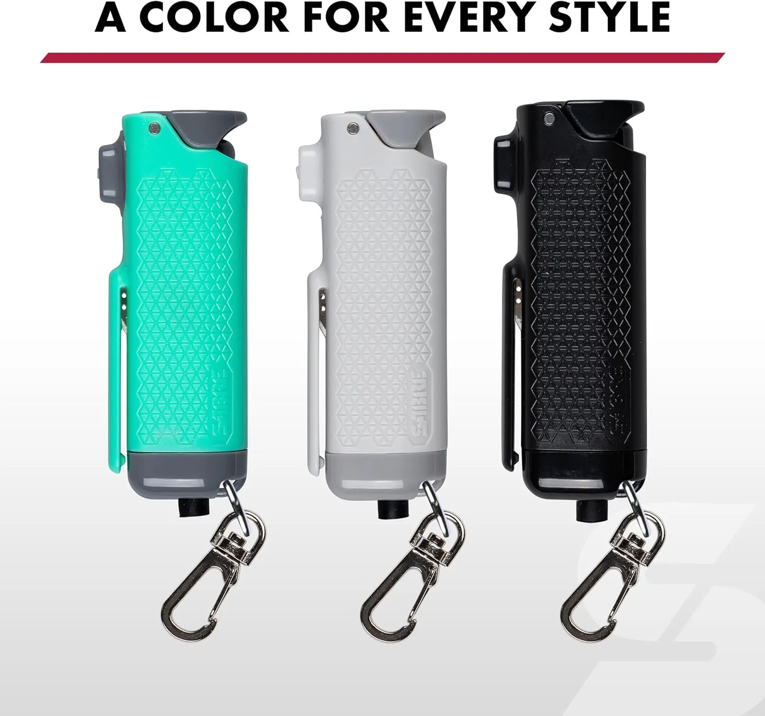 SABRE Safe Escape 3-In-1 Pepper Gel With Seat Belt Cutter & Window Breaker, Maximum Strength Pepper Spray, Snap Clip Keychain for Easy Carry & Fast Access, 0.54 fl oz, Easy to Use Fast Flip Top Safety