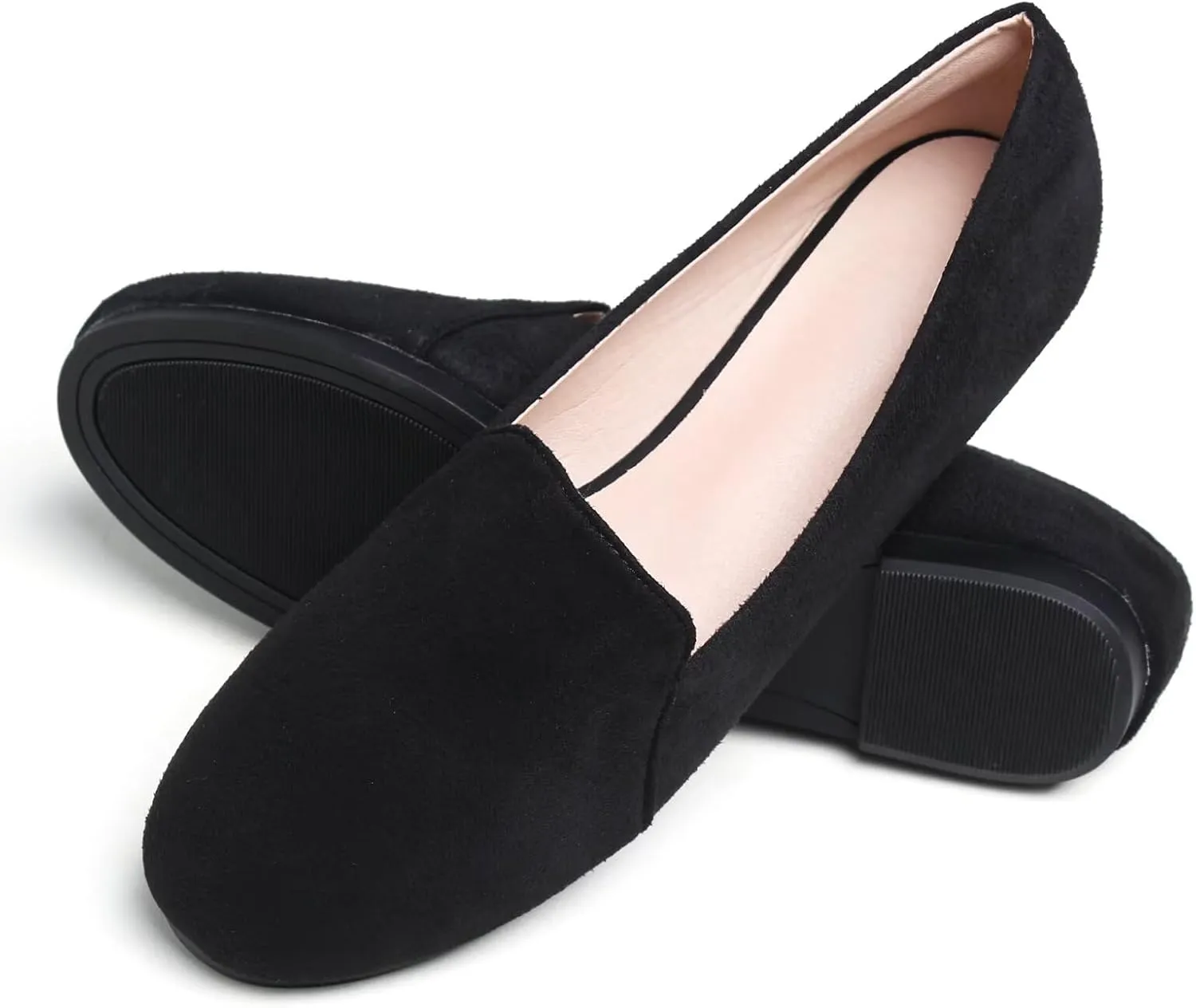 SAILING LU Women Pointed Toe Ballets Flats Faux Suede Comfortable Soft Ballet Walking Shoes Dressy Slip-on Ballerina Shoes
