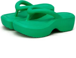 SALIGNA Women's Platform Flip Flop with Arch Support Casual Comfortable Wedge Flip-Flops Summer Beach Sandals Thong Slippers