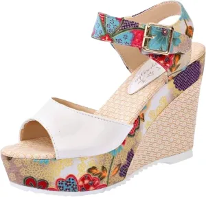 Sandals Wedge Dressy Heeled Sandals 2024 Straw Summer Boho Ladies Spring Espadrille Trendy Platform Wedge Spring 2024