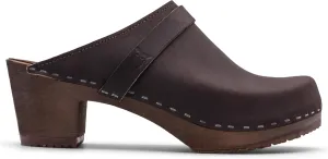 Sandgrens Handmade Swedish Wood Clogs for Women, High Heel Mule | Dublin