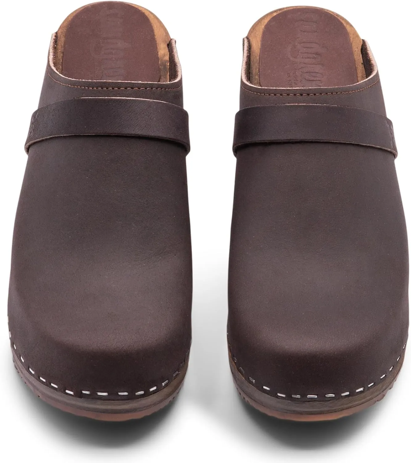 Sandgrens Handmade Swedish Wood Clogs for Women, High Heel Mule | Dublin