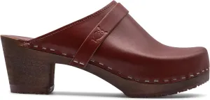 Sandgrens Handmade Swedish Wood Clogs for Women, High Heel Mule | Dublin
