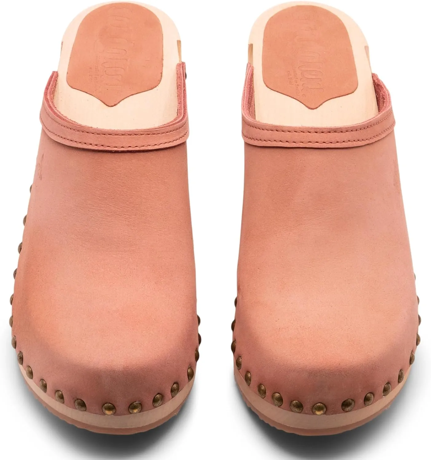 Sandgrens Handmade Swedish Wood Clogs for Women, High Heel Mule | Rome