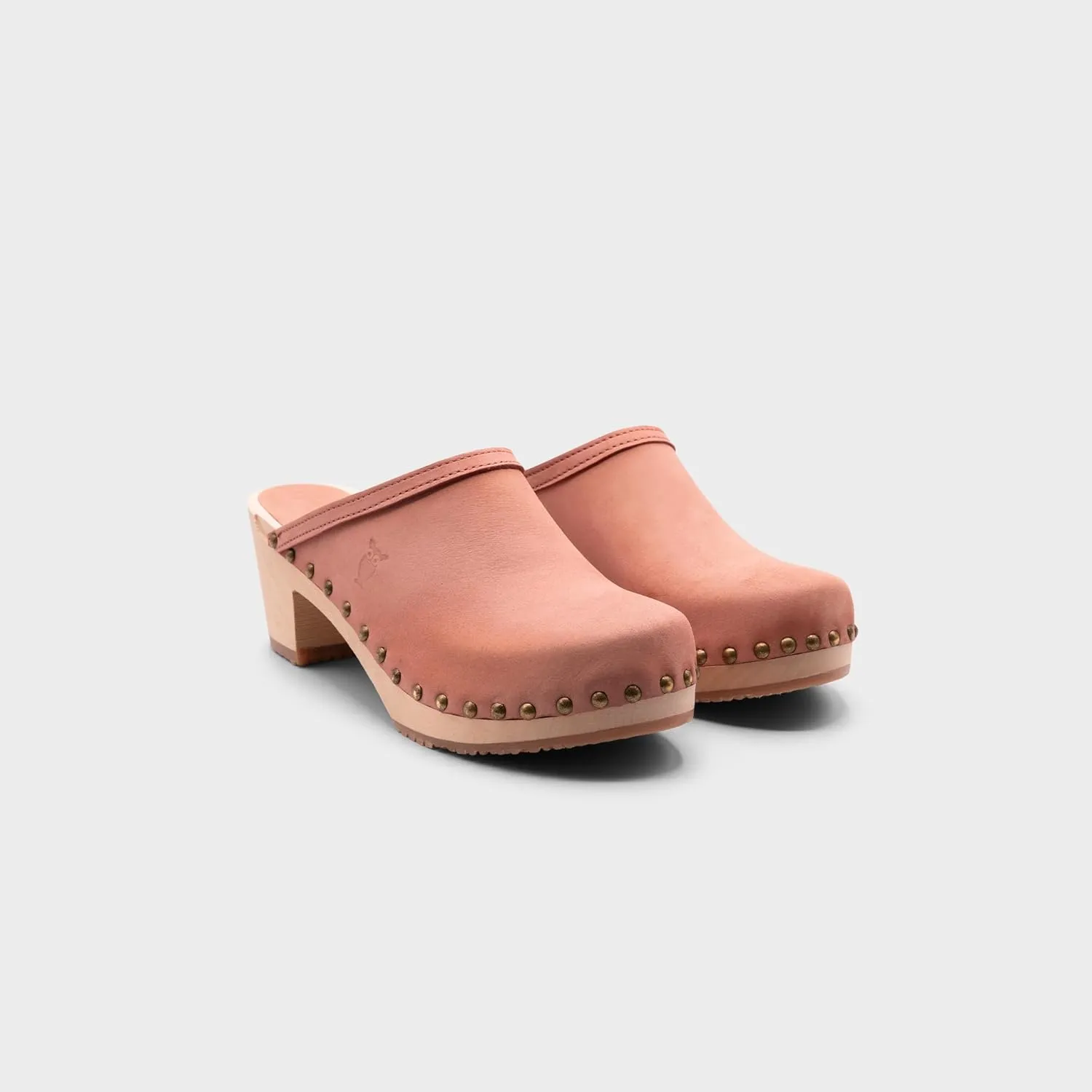 Sandgrens Handmade Swedish Wood Clogs for Women, High Heel Mule | Rome