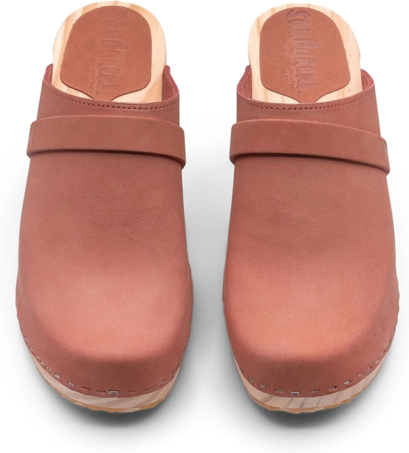 Sandgrens Handmade Swedish Wood Clogs for Women, High Rise Mule | Maya