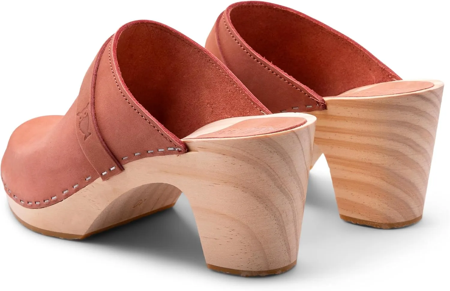 Sandgrens Handmade Swedish Wood Clogs for Women, High Rise Mule | Maya