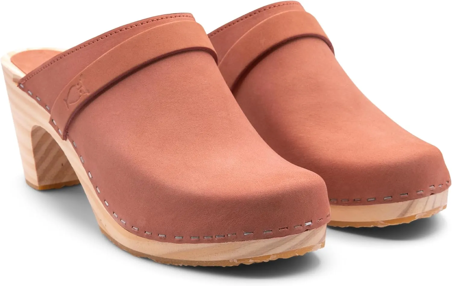 Sandgrens Handmade Swedish Wood Clogs for Women, High Rise Mule | Maya