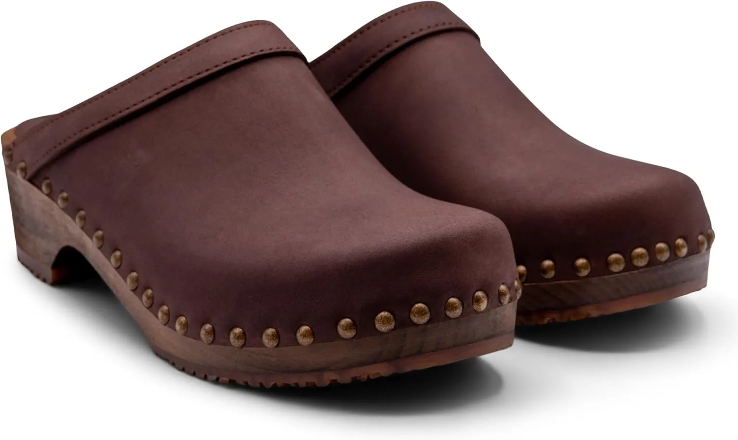 Sandgrens Handmade Swedish Wood Clogs for Women, Low Heel Mule | Athens