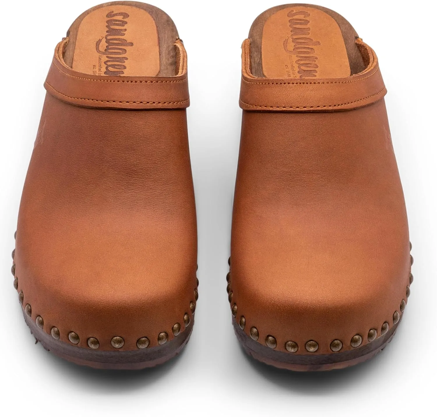 Sandgrens Handmade Swedish Wood Clogs for Women, Low Heel Mule | Athens