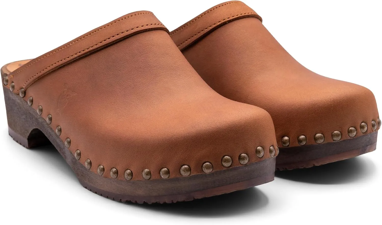 Sandgrens Handmade Swedish Wood Clogs for Women, Low Heel Mule | Athens
