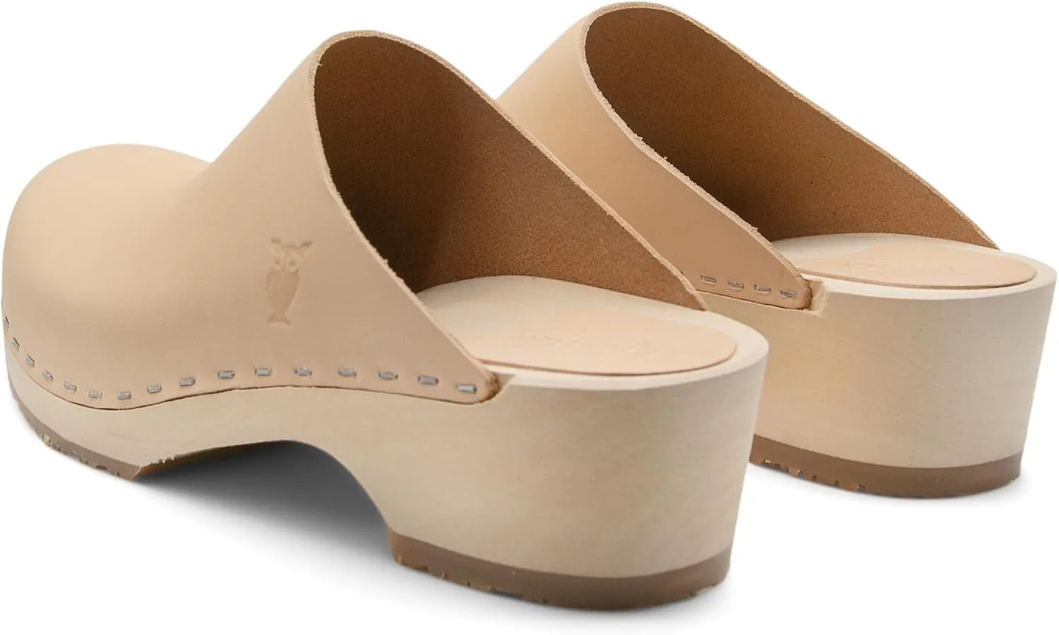 Sandgrens Handmade Swedish Wood Clogs for Women, Low Heel Mule | Austin