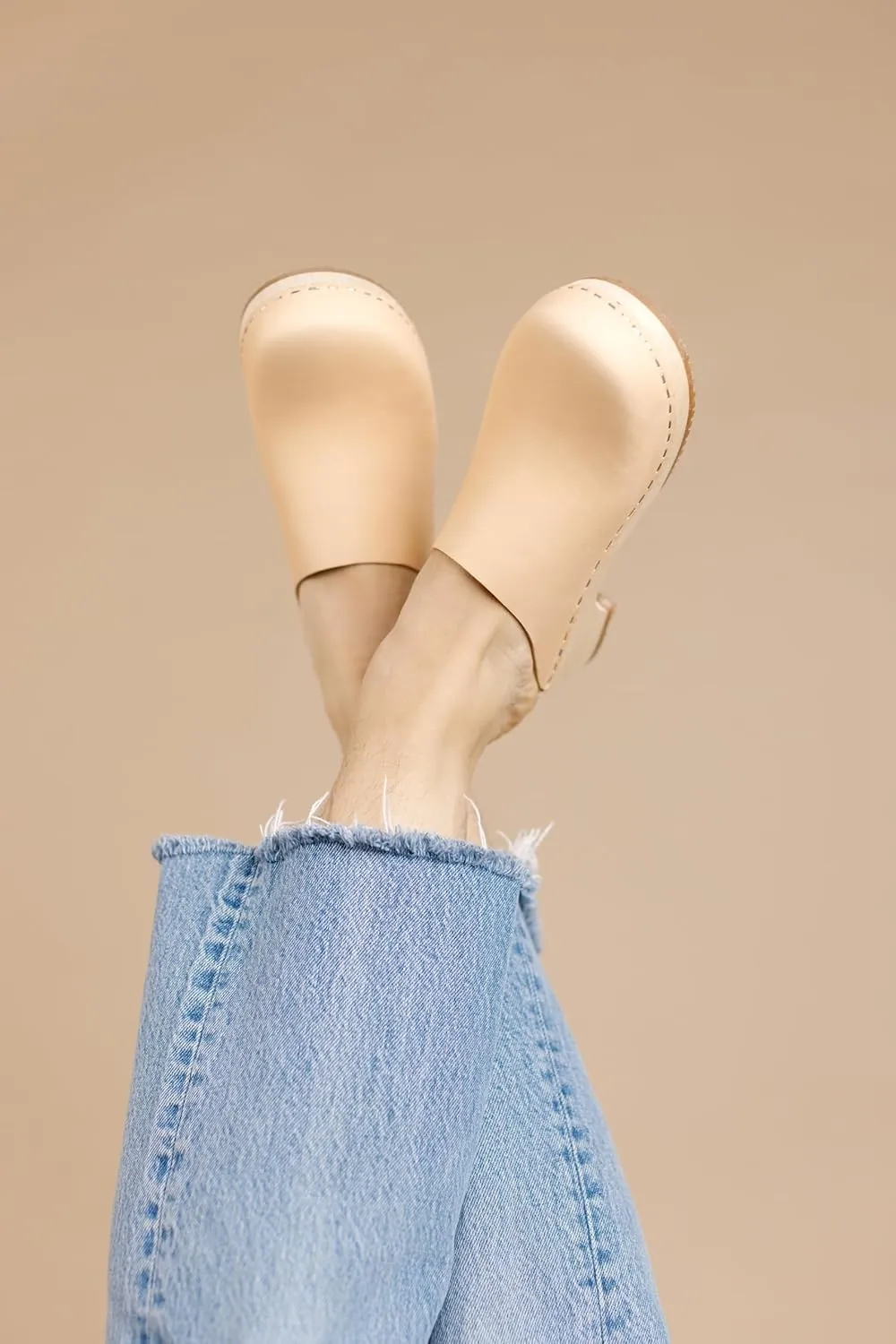 Sandgrens Handmade Swedish Wood Clogs for Women, Low Heel Mule | Austin