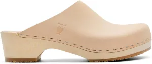 Sandgrens Handmade Swedish Wood Clogs for Women, Low Heel Mule | Austin
