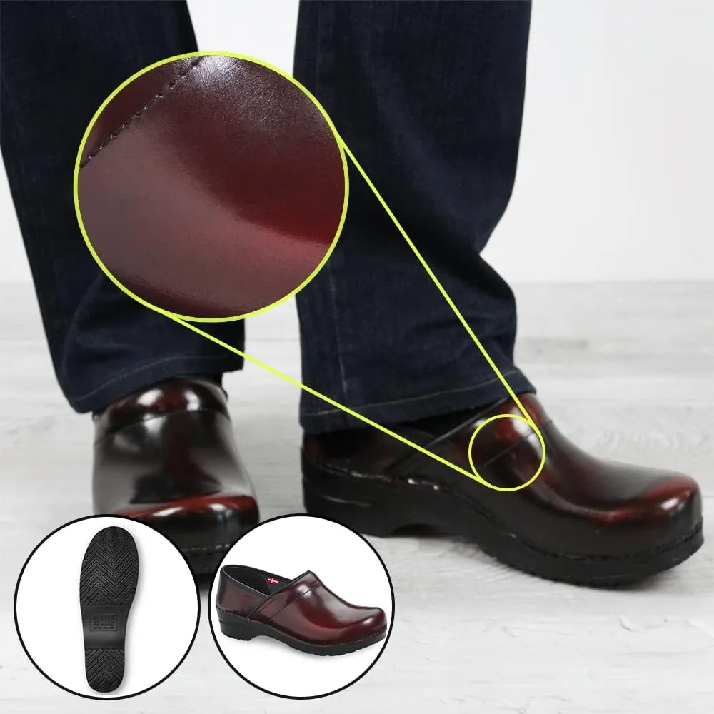 Sanita Pro Cabrio Professional Clogs for Men - Arch Support, Durable, Closed-Back Slip-On Shoes